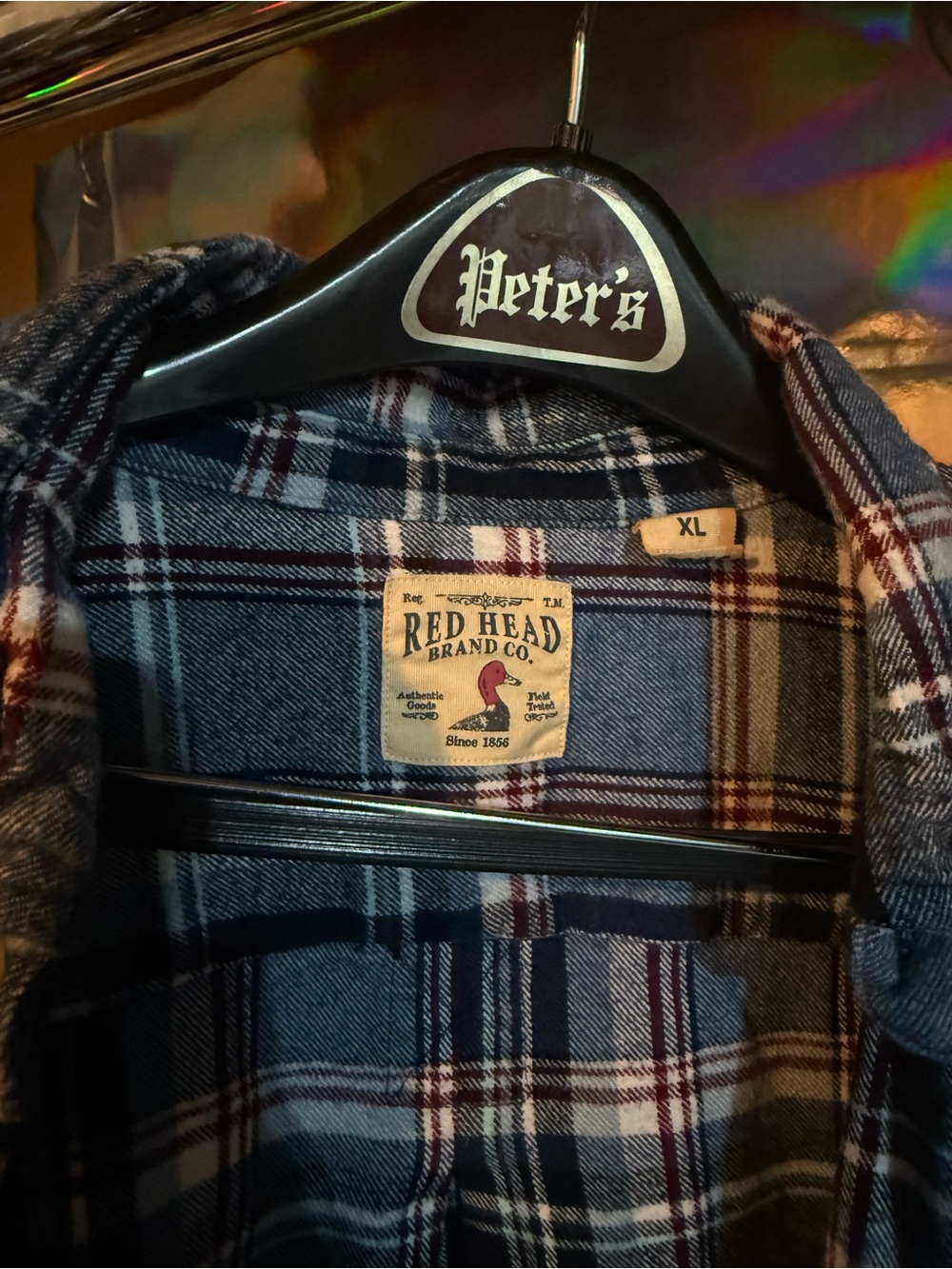 RedHead Men's Plaid Button-Down Shirt - Blue & Maroon